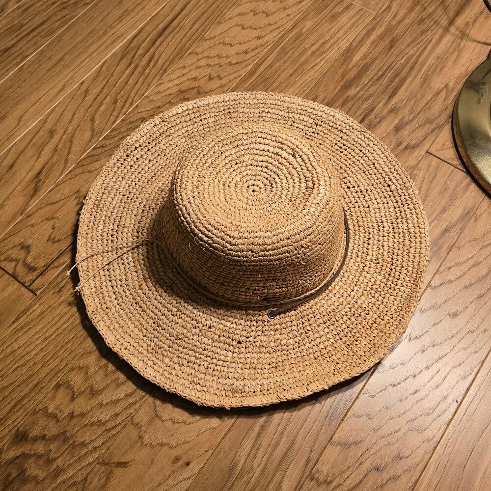 Scala Levanzo Raffia Big Brim Sun Hat in Tan